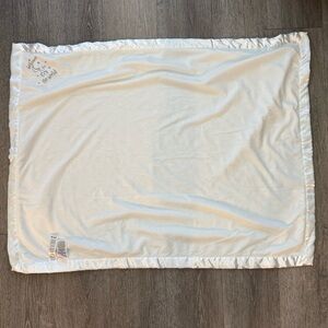 Little Me Cream Satin Baby Blanket | Welcome to the world